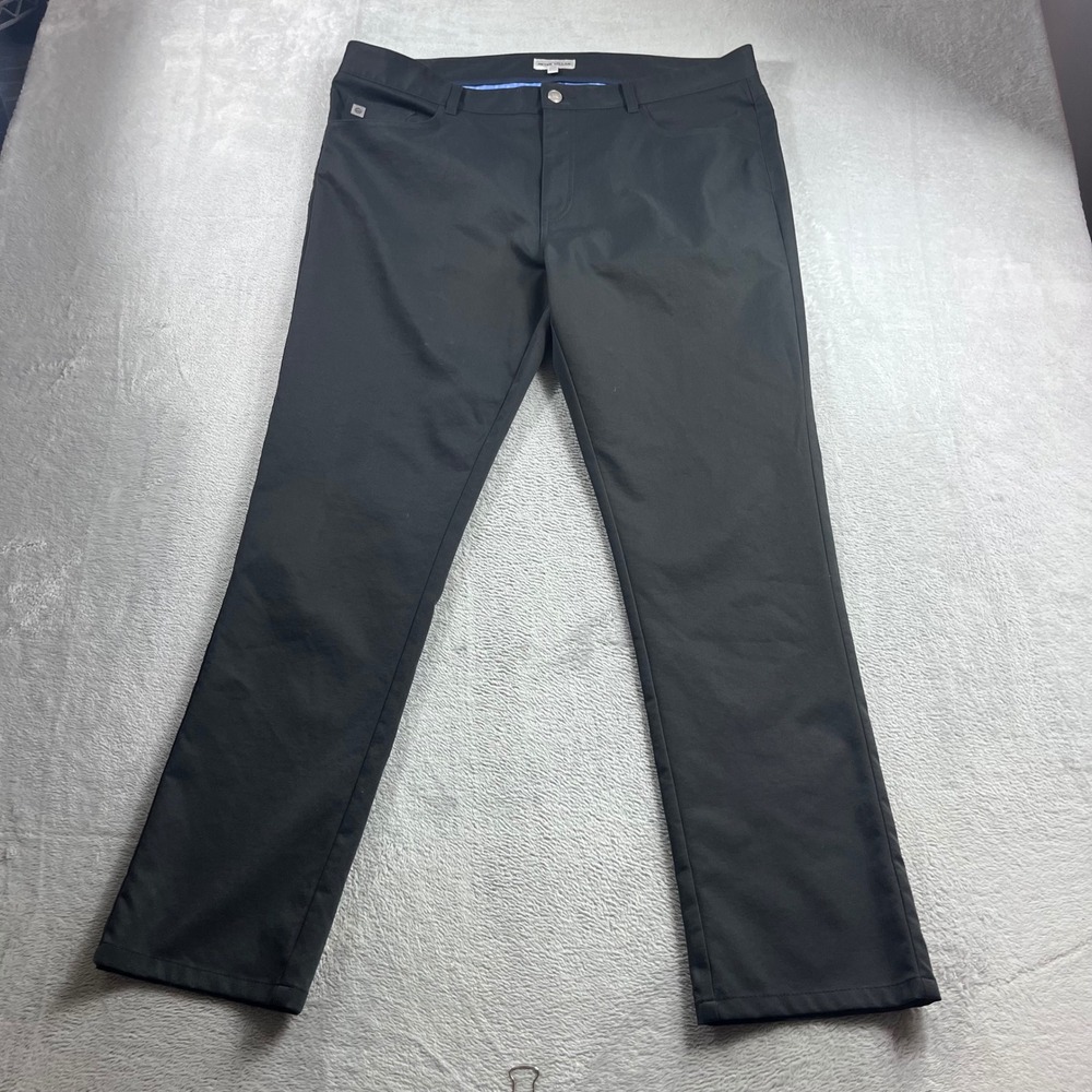 Peter Millar EB66 Performance Pants Mens 38x32 Black 5-Pocket Golf Trousers